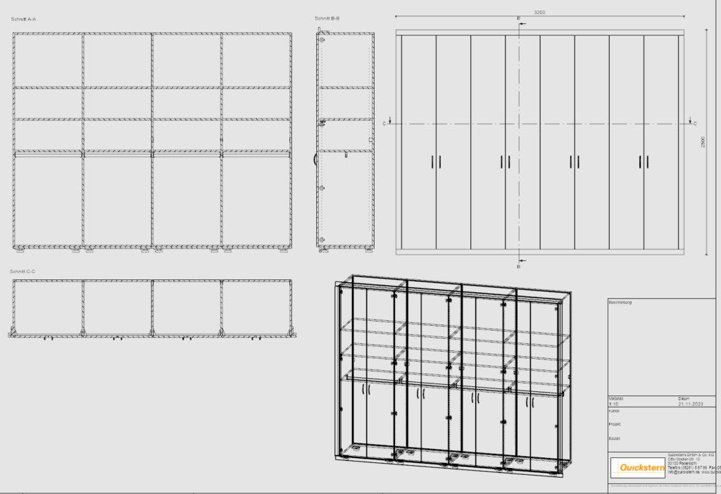 Quickstern-Kleiderschrank