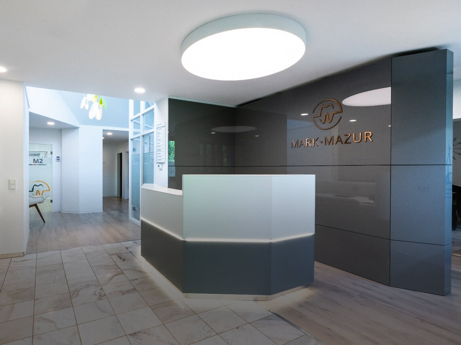 Referenzprojekt Praxisbau Rezeption